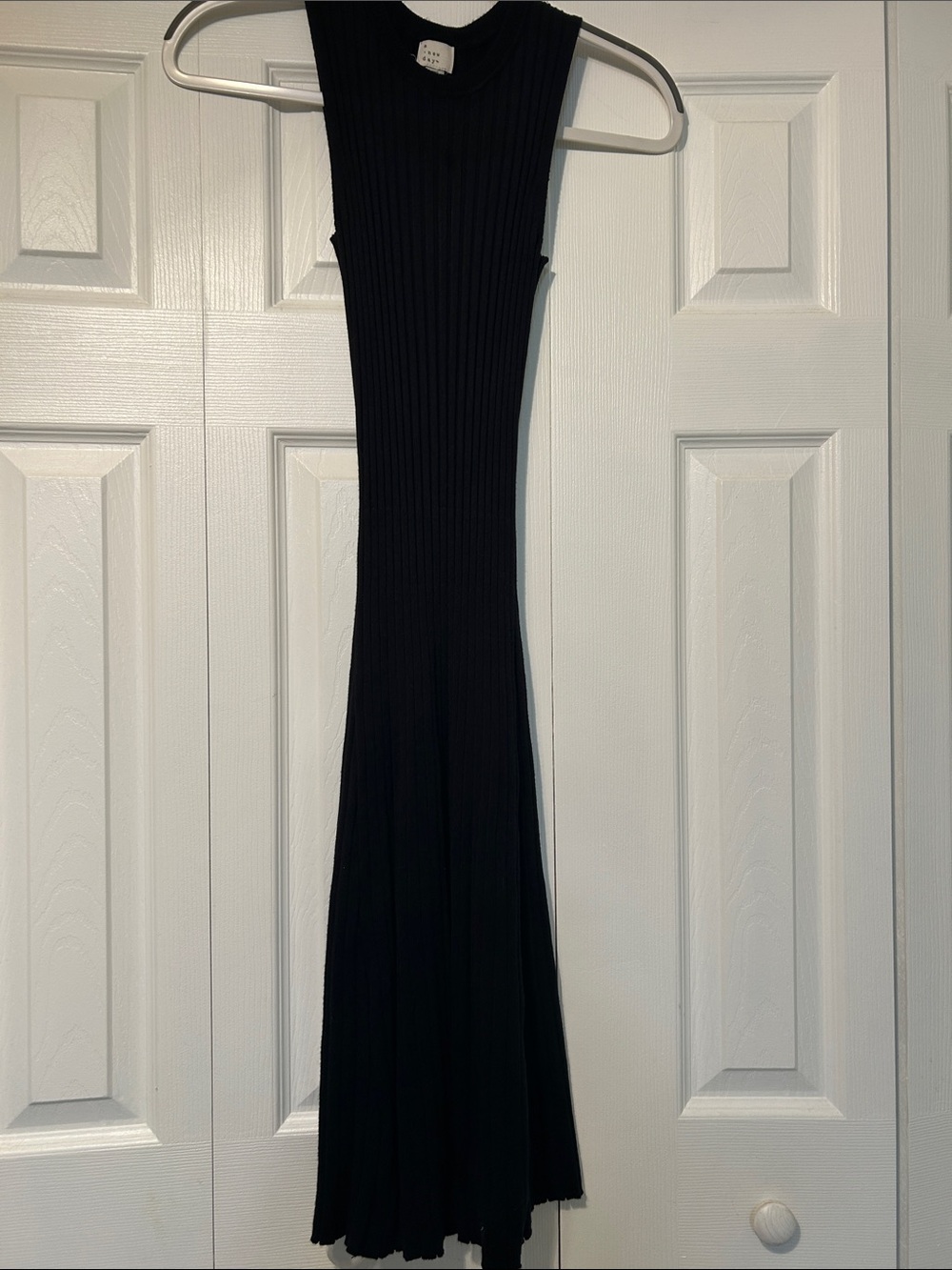 a new day Black Ribbed Sleeveless Maxi Dress